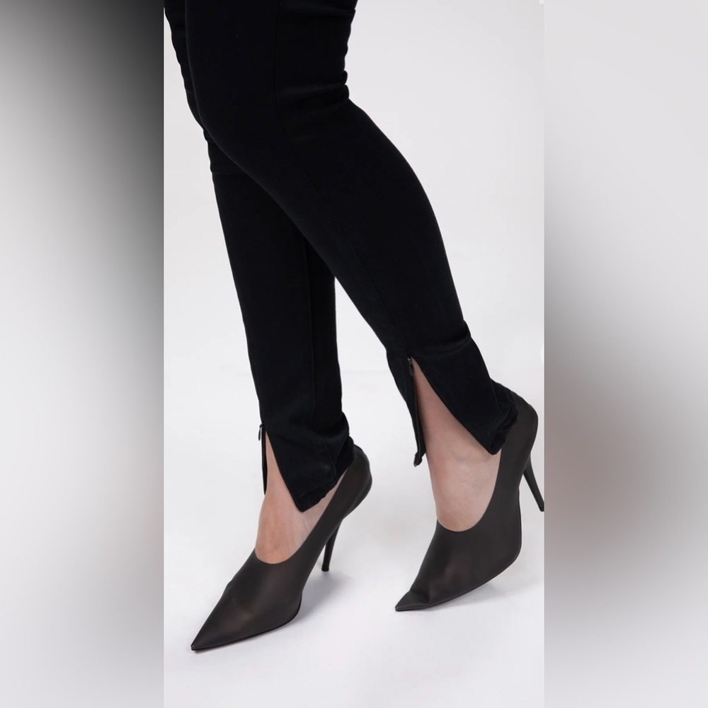 WeWoreWhat High Rise Skinny Leg Zip in Color Jet Size 25 - Picture 6 of 6